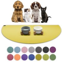 SANOZOO ® - Napfunterlage Halbrund - Öko-Tex und Made in Germany gelbgrün 80 cm, 1,6 m