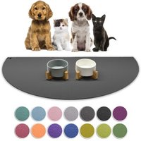 SANOZOO ® - Napfunterlage Halbrund - Öko-Tex und Made in Germany grau 80 cm, 1,6 m