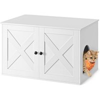 FEANDREA Katzenklo Schrank weiß