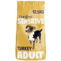 Burgess Sensitive – Hypoallergenes Trockenfutter für erwachsene Hunde mit Truthahn, unterstützt Verdauung, Gelenke & Haut 12,5KG