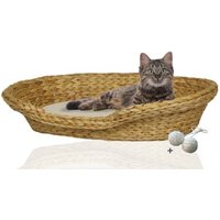 Rohrschneider ® Komfortables Katzenkörbchen mit Kissen