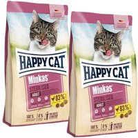 HAPPY CAT Minkas Trockenfutter Katze Adult, Sterilised, Geflügel 2x10 kg