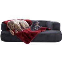 Tierlando LILLY flauschige Haustier- & Plüschdecke bordeaux XL