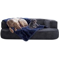 Tierlando LILLY flauschige Haustier- & Plüschdecke navy XL
