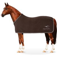 Equinate Abschwitzdecke Springdale aus Polar Fleece mit Widerristpolster und Zierkordeln braun 1,45 m