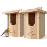 wildtier liebe Nistkasten für Rotkehlchen | 2er Set