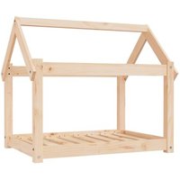 VidaXL Hundebett L (81x60x70 cm) aus Kiefernholz naturfarben