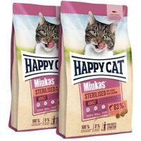 HAPPY CAT Minkas Trockenfutter Katze, Adult, Sterilised, Lachs 2x10 kg
