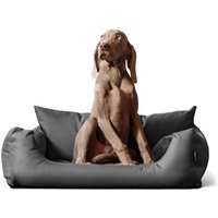 Tierlando NEMO Hundebett Hundesofa S M L Hundekorb Katzenbett 65 80 100cm grau/ grau 65 cm, 20 cm, 50 cm