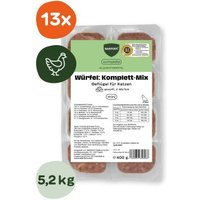 BARFER'S Würfel: Komplett-Mix Geflügel für Katzen 13x400 g