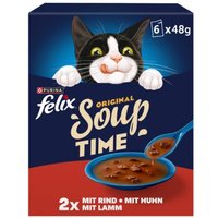 Felix Soup Time Original 6x48g Rind, Huhn und Lamm