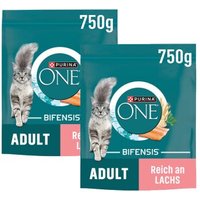 Purina ONE Bifensis Adult Lachs und Getreide 2x750 g