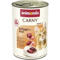animonda Carny Nassfutter Katze Kitten Geflügel und Rind 48x400 g