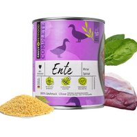 FAVLY Petfood Nassfutter Ente mit Hirse & Spinat 12x800 g