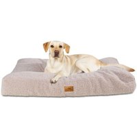 Freudentier Orthopädisches Hundekissen aus kuschelweichem Teddystoff M