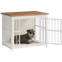 FEANDREA Hundekäfig Möbel Beistelltisch hochbelastbar M-L bis 20/32 kg