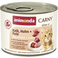 animonda Carny Nassfutter Katze Kitten Kalb, Huhn und Pute 24x200 g