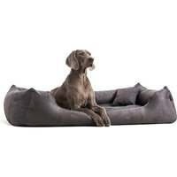 Tierlando MORITZ VIP Hundebett Hundesofa schwarz/ graphit 90 cm, 22 cm, 75 cm