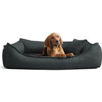Tierlando DONALD ORTHO Hundebett Anti Haar M L XL XXL 80 100 120 150cm schwarz/ graphit 80 cm, 22 cm, 60 cm