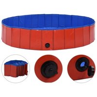 VidaXL Hunde-Pool rot 1,6 m, 30 cm