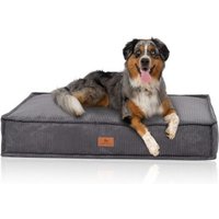 Knuffelwuff Hundekissen Lesedi aus Cord mit Handwebcharakter grau M-L