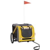 VidaXL Fahrradanhänger Hund 133,5 x 69 x 73,5 cm (L x B x H) gelb