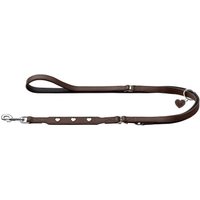 Hunter verstellbare Hundeführleine love braun 1,3 cm