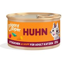 Edgard & Cooper Nassfutter Katze Adult Stückchen in Soße Huhn 18x85 g