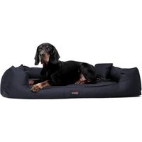 Tierlando GOOFY - Orthopädisches Hundebett aus Polyester inkl. Matratzenschoner dunkelblau 90 cm, 22 cm, 75 cm