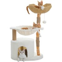 Pawz Road Moderner Kratzbaum 102 cm mit Rattankorb