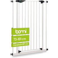 bomi Türschutzgitter Extrahoch 107 cm - Mira 73-161 cm in Weiß für Hunde & Katzen L-XXXL