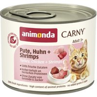 animonda Carny Nassfutter Katze Adult Pute, Huhn und Shrimps 6x200 g