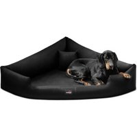 Tierlando TRIVIA - Orthopädisches Eckhundebett schwarz 80 cm, 25 cm, 80 cm