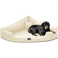 Tierlando TRIVIA - Orthopädisches Eckhundebett creme 80 cm, 25 cm, 80 cm
