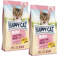 HAPPY CAT Minkas Trockenfutter Katze Junior, Care, Geflügel 2x10 kg