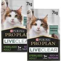 PRO PLAN Liveclear Sterilised Adult Truthahn 2x7 kg