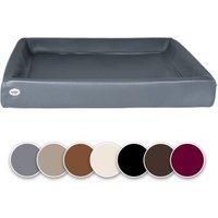 SABRO Hundebett KUDDE Kunstleder grau 60 cm, 70 cm