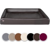 SABRO Hundebett KUDDE Kunstleder dunkelbraun 60 cm, 70 cm