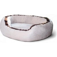 Tierlando LANA Hundebett Hundesofa M L XL Velours MEGA DICK SUPERWEICH creme 1 m, 30 cm, 90 cm