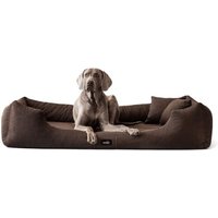 Tierlando MORITZ VIP Hundebett Hundesofa braun 1,3 m, 25 cm, 1 m