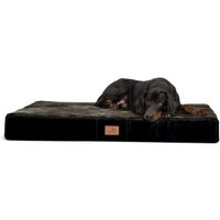 Tierlando STUART ORTHO PLUS - Orthopädische Hundematte schwarz 80 cm, 13 cm, 60 cm