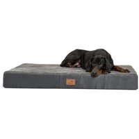 Tierlando STUART ORTHO PLUS - Orthopädische Hundematte schwarz/ graphit 80 cm, 13 cm, 60 cm