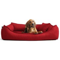 Tierlando DONALD ORTHO Hundebett Anti Haar M L XL XXL 80 100 120 150cm dunkelrot 1,2 m, 25 cm, 90 cm