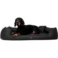 Tierlando GOOFY - Orthopädisches Hundebett aus Polyester inkl. Matratzenschoner schwarz 1,1 m, 22 cm, 90 cm