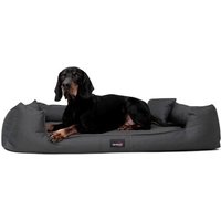 Tierlando GOOFY - Orthopädisches Hundebett aus Polyester inkl. Matratzenschoner schwarz/ graphit 1,1 m, 22 cm, 90 cm