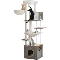 Pawz Road 190 Kratzbaum mit Futterplatz grau