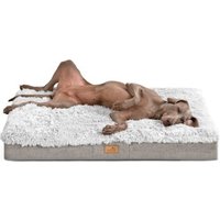 Tierlando PABLO SHAGGY ORTHO PLUS Hundematratze weiß/ grau 80 cm, 13 cm, 60 cm