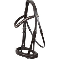 Hans Melzer Horse Equipment Hans Melzer Trense Calgary englisches Reithalfter ohne Sperrriemen braun/silber Pony