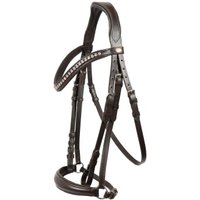 Hans Melzer Horse Equipment Hans Melzer Trense Calgary hannoversches Reithalfter braun/silber VB/ COB (Vollblut)