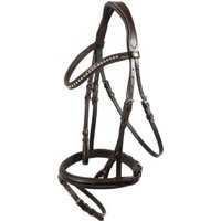 Hans Melzer Horse Equipment Hans Melzer Trense Calgary englisches Reithalfter braun/silber LACK Pony